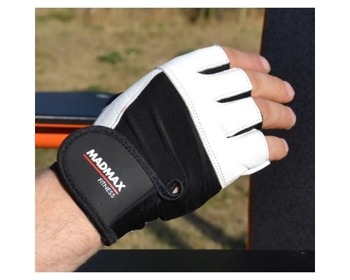 Рукавички для фітнесу MadMax MFG-444 Fitness White M (MFG-444-White_M)