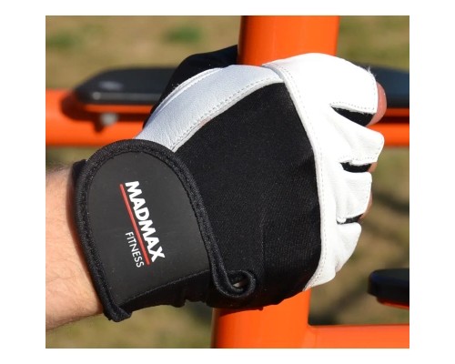 Рукавички для фітнесу MadMax MFG-444 Fitness White M (MFG-444-White_M)
