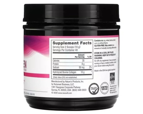 Вітамінно-мінеральний комплекс Neocell Пептиди Супер колагену, 10 гр, Тип 1&3, Super Collagen Peptides Powder, N (NEL-12986)