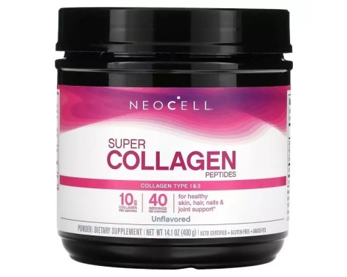 Вітамінно-мінеральний комплекс Neocell Пептиди Супер колагену, 10 гр, Тип 1&3, Super Collagen Peptides Powder, N (NEL-12986)
