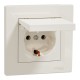 Розетка Schneider Electric ASFORA з кришкою, крем (EPH3100123)