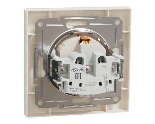 Розетка Schneider Electric ASFORA з кришкою, крем (EPH3100123) Розетка Schneider Electric ASFORA з кришкою, крем (EPH3100123)