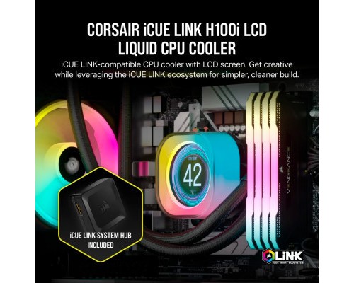 Система рідинного охолодження Corsair iCUE Link H100i LCD RGB (CW-9061007-WW)