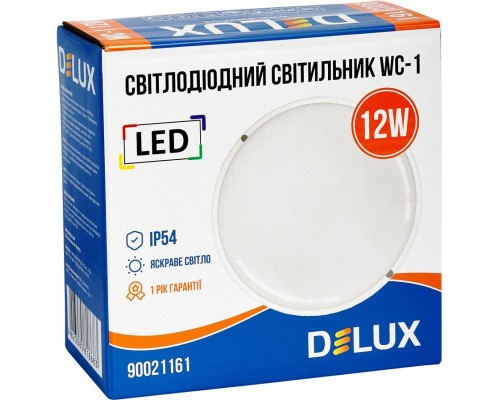 Світильник Delux WC-1 12 Вт 5000K IP54 (90021161)