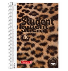 Зошит Brunnen Коледж-блок А4 Premium у клітинку 80 аркушів Animal (10 675 28 04)