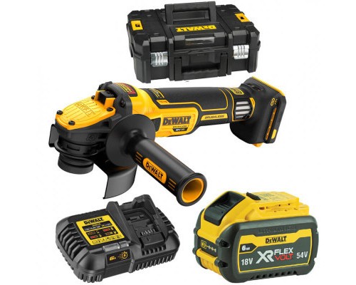 Шліфувальна машина DeWALT 18В XR Li-lon 6Ah, 125 мм, 3000-9000об/хв (DCG409VST1)
