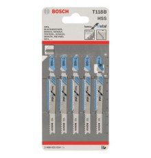 Полотно Bosch по металу T 118 B, 1.9-2.3х92мм, 5шт (2.608.631.014)