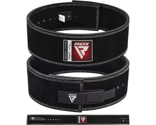 Атлетичний пояс RDX 4 Pro Liver Buckle шкіряний Black Plus L (WBL-4LB-L+)