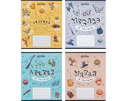 Зошит Kite Harry Potter 12 аркушів, коса лінія (HP24-235)