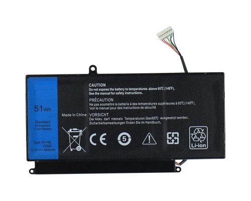 Акумулятор до ноутбука Dell Vostro 5470 VH748, 51Wh (4600mAh), 3cell, 11.1V, Li-ion AlSoft (A47934) 