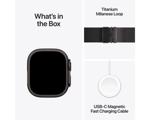 Смарт-годинник Apple Watch Ultra 2 2024 GPS + Cellular 49mm Black Titanium Case with Black Titanium Milanese Loop - M (MX5U3UL/A)