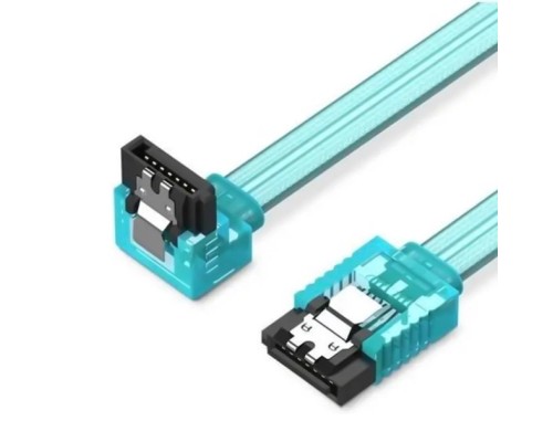 Кабель для передачі даних SATA 3.0 7pin F/F 0.5m L Blue Vention (KDDSD)