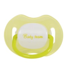 Пустушка Baby Team Силіконова ортодонтична З ковпачком та кільцем Нічна Від 12 місяців (4824428030083)