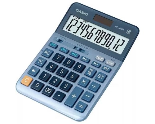 Калькулятор Casio DF-120EM-W-EP, блакитний (CALC-CAS-DF-120EM-W)