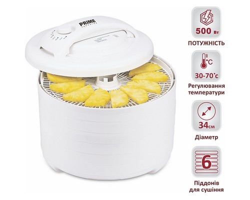 Сушка для овочів та фруктів PRIME Technics PFD 607 W (195984)