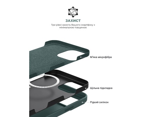 Чохол до мобільного телефона Armorstandart ICON2 MagSafe Apple iPhone 16 Pro Lake Green (ARM81318)