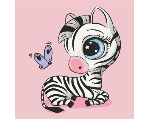 Картина по номерам ArtCraft Зебра 30х30 см (15085-AC)