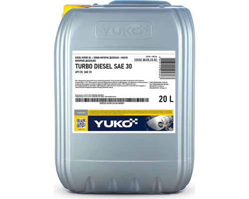Моторна олива Yuko TURBO DIESEL SAE 30 20л (4823110402863)