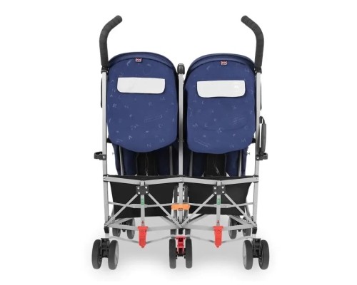 Коляска Maclaren Twin Triumph для двійні Blue/Silver (WM1Y120042)