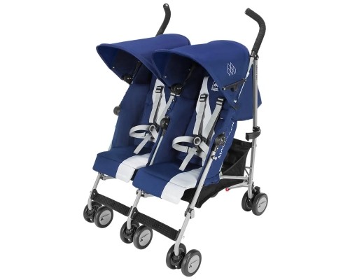 Коляска Maclaren Twin Triumph для двійні Blue/Silver (WM1Y120042)