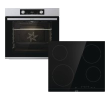 Комплект вбудованої техніки Gorenje BO6737E02X -нерж + ECT41SC- чорна (SET_BO6737E02X_ECT41SC)