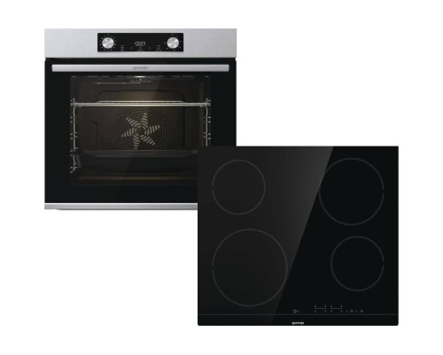 Комплект вбудованої техніки Gorenje BO6737E02X -нерж + ECT41SC- чорна (SET_BO6737E02X_ECT41SC)