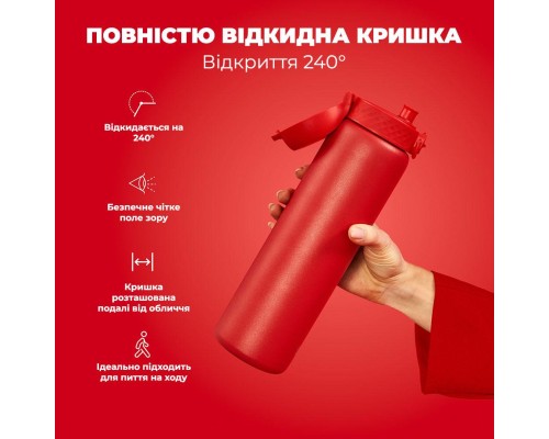 Пляшка для води ION8 OneTouch Vacuum Insulated 920 мл Red (I8TS1000Red)