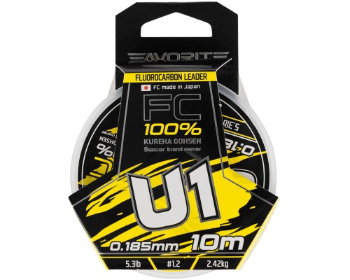 Флюорокарбон Favorite U1 FC 10m 1.2/0.185mm 5.3lb/2.42kg (1693.11.76)