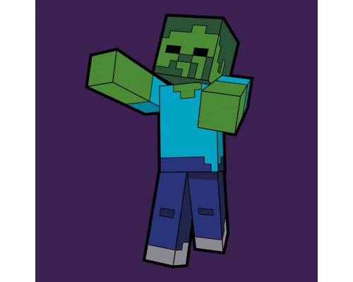 Картина по номерам Santi Майнкрафт Зомбі 25*25см полотно кольорове (955026)