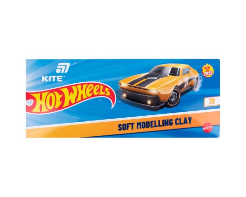 Пластилін Kite Hot Wheels восковий, 18 кольорів, 360 г (HW25-085)