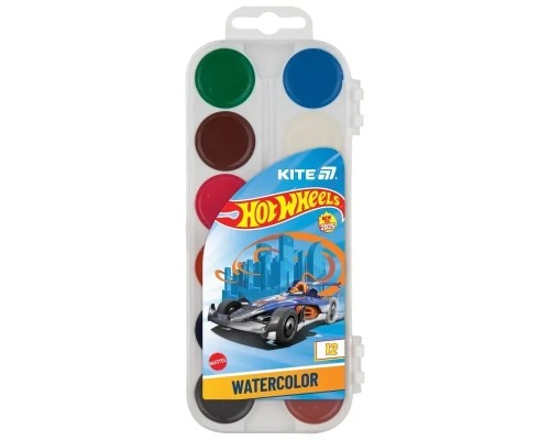 Акварельні фарби Kite Hot Wheels 12 кольорів (HW25-061)