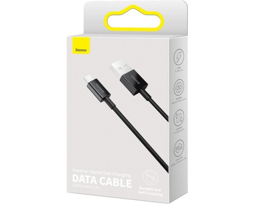 Дата кабель USB 2.0 AM to Micro 5P 2.0m Superior Fast Charging 2A black Baseus (CAMYS-A01)