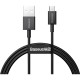 Дата кабель USB 2.0 AM to Micro 5P 2.0m Superior Fast Charging 2A black Baseus (CAMYS-A01)