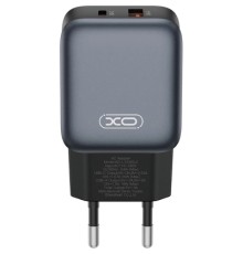 Зарядний пристрій XO L154 USB-C PD20W + USB-A QC3.0 Black (L154.black)