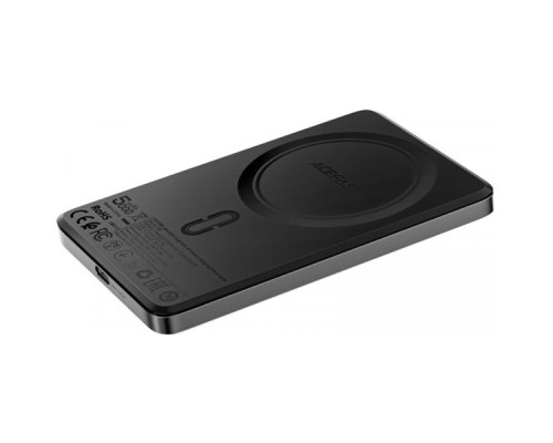 Батарея універсальна Acefast Magnetic Wireless 5000mAh 18W PD, QC/3.0, QI 7.5W, ультра тонкий, M8 Bllack (6974316283386)
