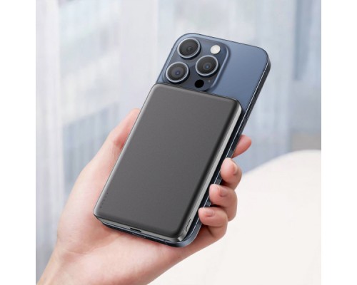 Батарея універсальна Acefast Magnetic Wireless 5000mAh 18W PD, QC/3.0, QI 7.5W, ультра тонкий, M8 Bllack (6974316283386)