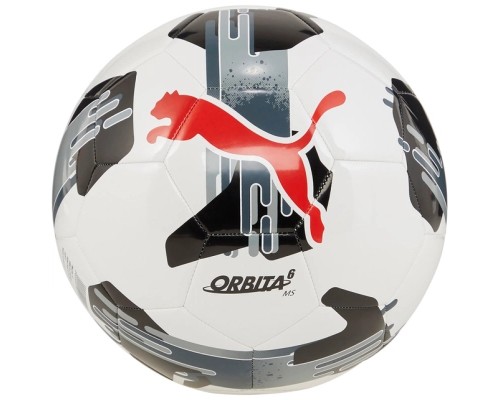 М'яч футбольний Puma Orbita 6 MS 084335-02 білий, чорний, червоний 5 (4067981498208)