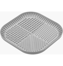 Універсальний посуд для тварин Fiboo Fiboowl килимок для злизування ласощів та їжі, L світло-сірий (FIB0222)