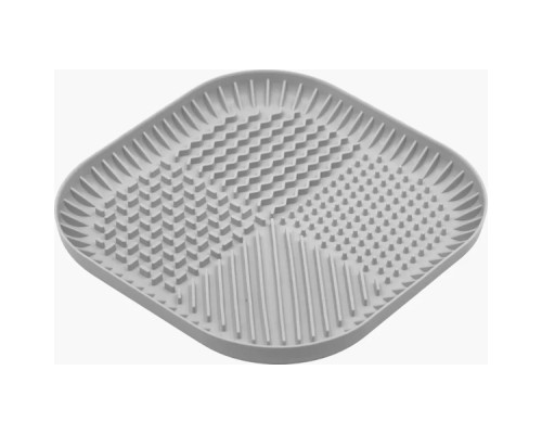 Універсальний посуд для тварин Fiboo Fiboowl килимок для злизування ласощів та їжі, L світло-сірий (FIB0222)