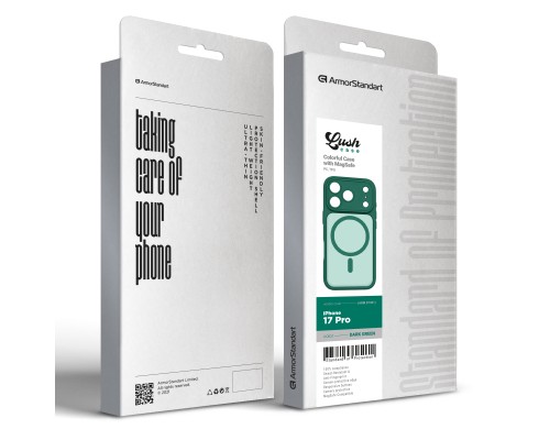 Чохол до мобільного телефона Armorstandart Lush MagCase Apple iPhone 17 Pro Dark Green (ARM87491)