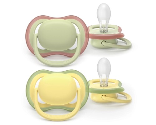 Пустушка Philips AVENT Ultra Air 18+ міс 2 шт жовто-зелена (SCF349/50)
