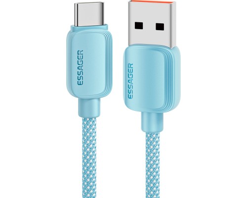 Дата кабель USB 2.0 AM to USB-C 2.0m 100W blue Essager (EXC7A-WLA03-P)