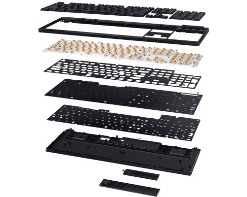 Клавіатура Razer BlackWidow V4 Low-Profile Wireless/Bluetooth/USB Yellow switch UA Black (RZ03-05271500-R3M1)