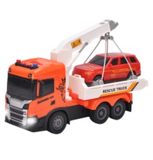 Спецтехніка TechnoDrive серії Big Truck – Евакуатор Scania з машиною (світло, звук) (6408KS)