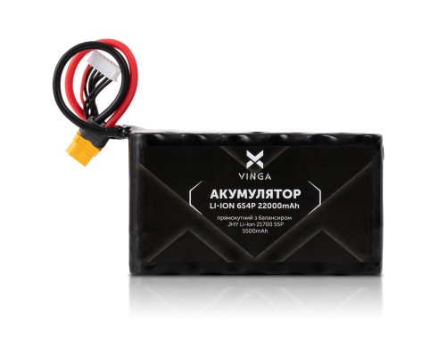 Акумуляторний блок Vinga Li-Ion 6S4P 22000mAh з балансувальним дротом (V6S4P-22000MAH)