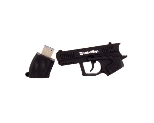 USB флеш накопичувач ColorWay Pistol 64 GB 3.0 Black (CW-USBPL64)