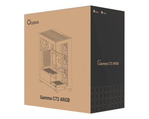 Корпус OCYPUS GAMMA C72 BK ARGB (GAMMA-C72-BKD400XX-GL)