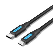 Дата кабель USB 2.0 C Male to Micro-B Male 2A Cable 1M Black VENTION (COVBF)