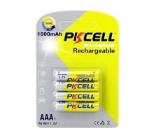 Акумулятор AAA R03 1000mAh 1.2V NiMH Rechargeable Battery, 4шт/бл PkCell (PC/AAA1000-4BR)