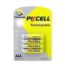 Акумулятор AAA R03 1000mAh 1.2V NiMH Rechargeable Battery, 4шт/бл PkCell (PC/AAA1000-4BR)